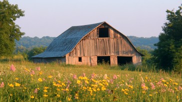 Free Rustic barn meadow Image - Barn, Meadow, Wildflowers | Download at ...