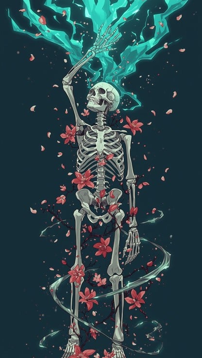 Free Ethereal Skeleton Transformation Photo - Skeleton, Bones, Anime ...