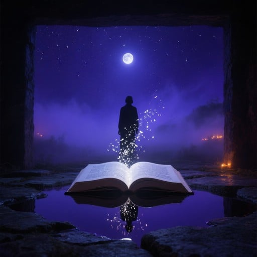 Free Midnight Wisdom Rising Image - Midnight, Silhouette, Book ...