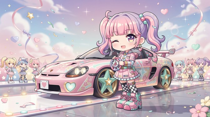 Free Kawaii Racing Dreams Image - Chibi, Kawaii, Anime | Download at ...