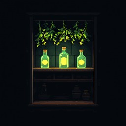Free Magical Potion Cabinet Image - Potions, Apothecary, Pixel ...