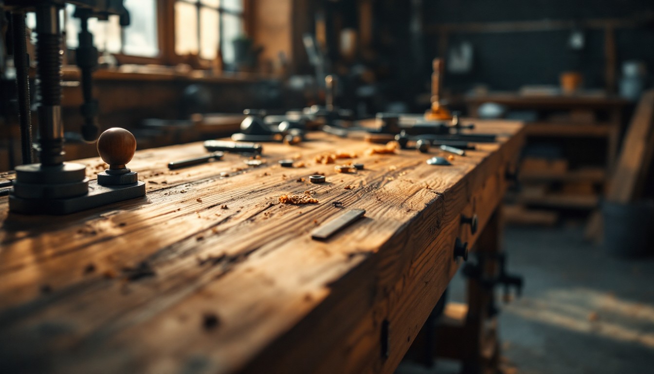 Free Artisan's Wooden Workbench Image - Workbench, Tools, Wood ...