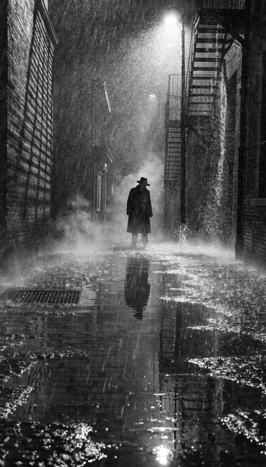 Free Rainy Alley Silhouette Image - Noir, Detective, Rain | Download at ...