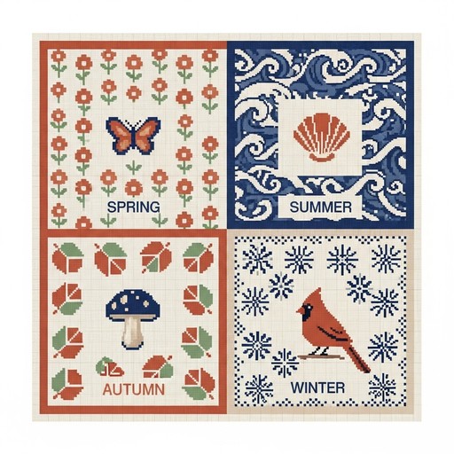 Free Seasons in Pixels Image - Seasons, Pixel, Minimalist | Download at ...