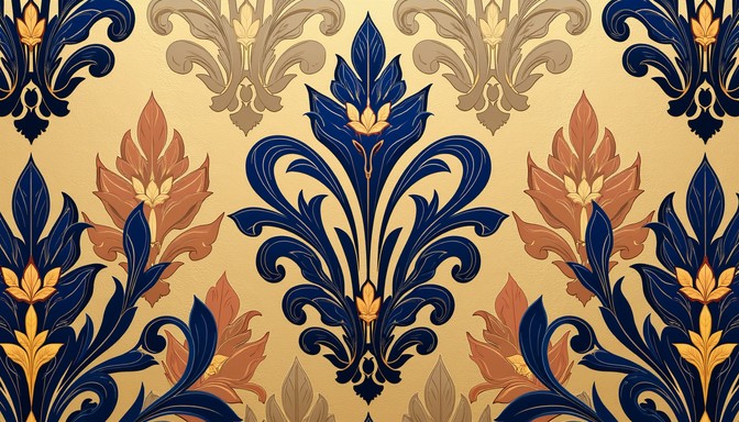 Prussian Design Patterns Free Elegant Swirling Pattern Image - Damask, Elegant, Swirling ...