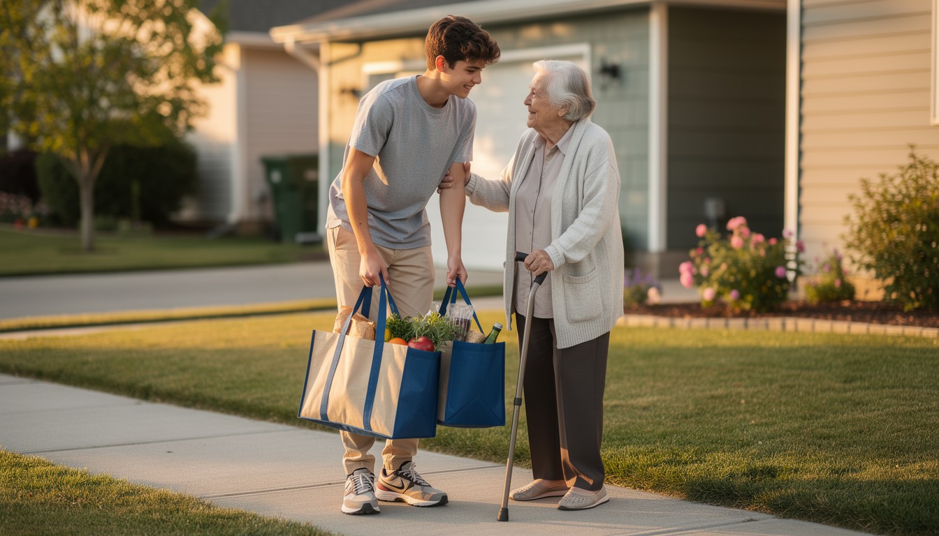Free Kindness Across Generations Image - Teenager, Elderly, Helping ...