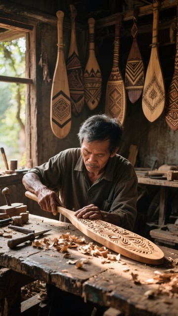 Behind Handwork Free Traditional Paddle Craftsman Image - Artisan, Woodworking ...