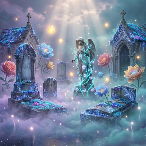 Free Magical Graveyard Paradise Image - Cemetery, Graveyard, Fantasy ...