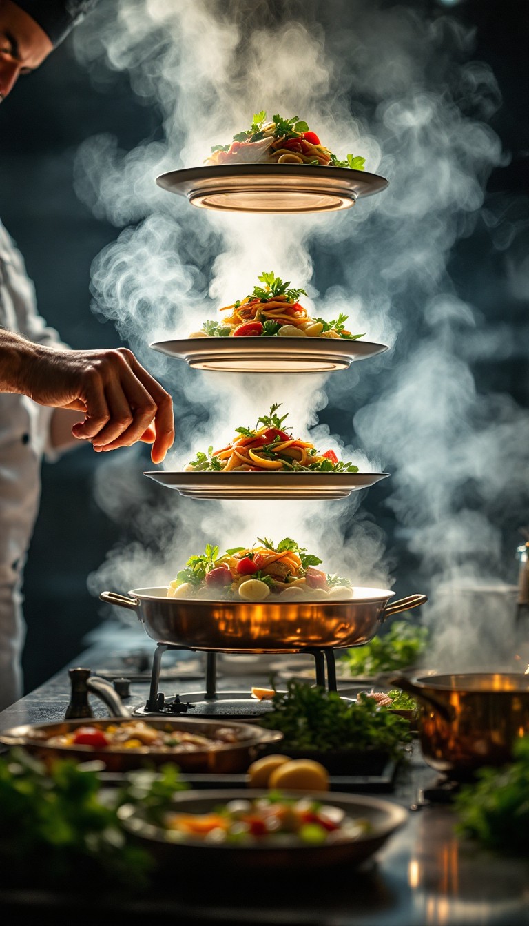 Free Steaming Culinary Symphony Image - Steam, Plates, Cooking ...