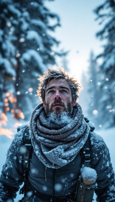 Man In The Cold Free Braving Winter Storm Image - Winter, Snow, Man | Download at StockCake