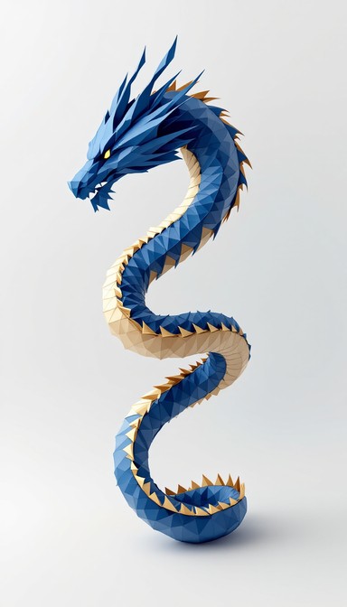 Dragon Wind Pattern Free Sapphire Dragon Ascending Image - Dragon, Geometric, Sapphire ...