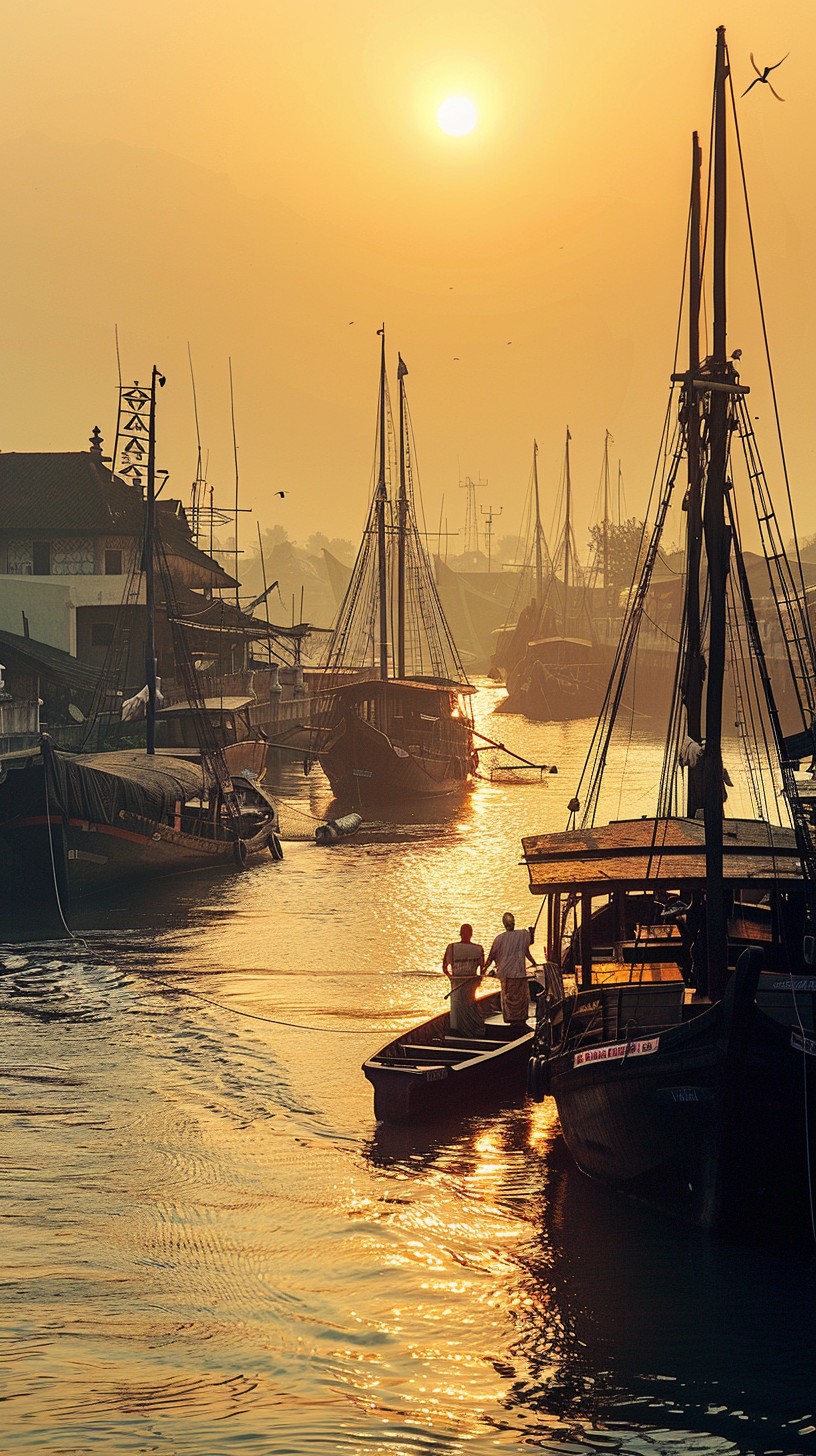 Free Sunset Harbor Scene Image - Sunset, Harbor, Boats | Download at ...