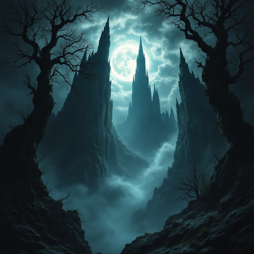 Free Moonlit Gothic Spires Image - Gothic, Spires, Moon | Download at ...