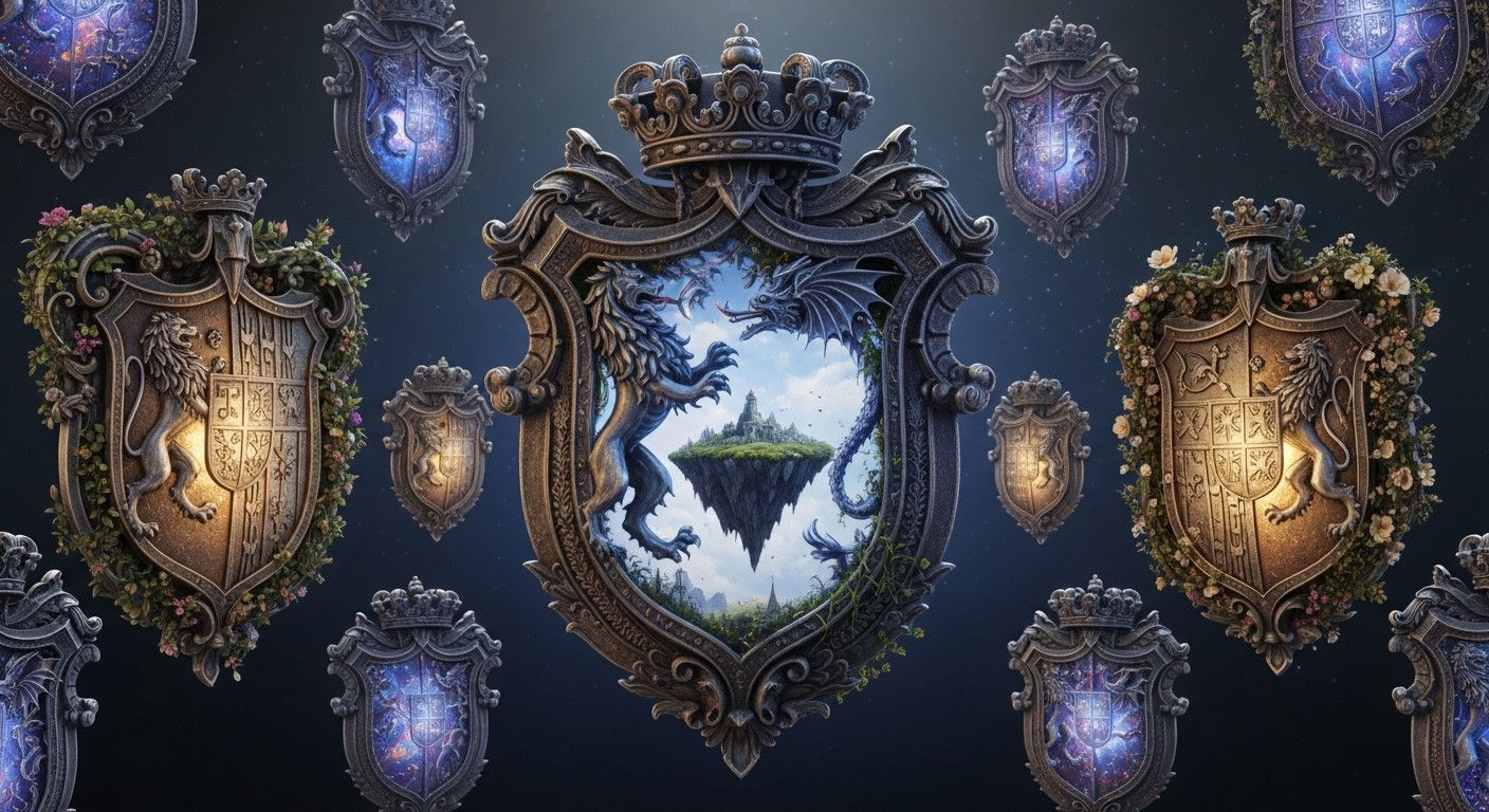 Free Floating Heraldic Magic Photo - Fantasy, Shields, Heraldic ...