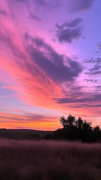 Free Sunset over Field Image - Sunset, Field, Nature | Download at ...