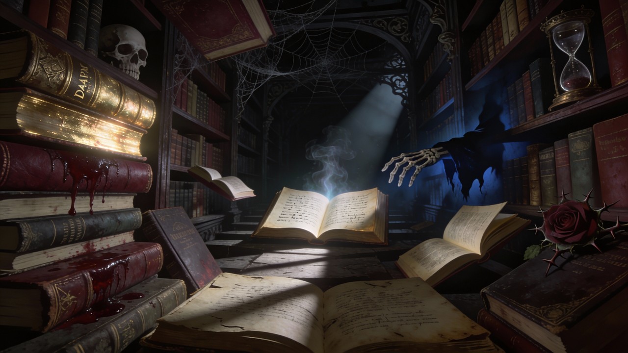 Free Literary Darkness Unleashed Image - Gothic, Library, Books ...