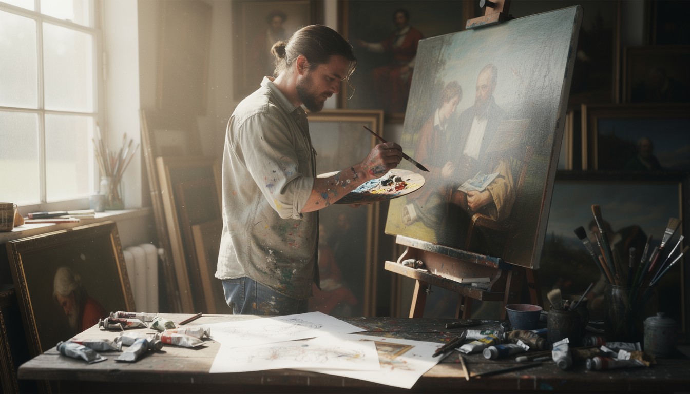 Free Artist Creates Masterpiece Image - Artist, Painter, Painting ...