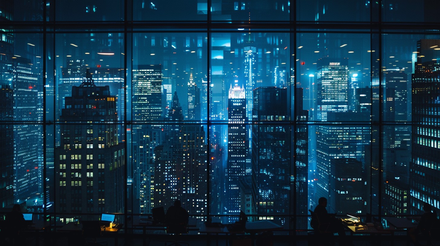 Free City Night View Image - City, Skyline, Night | Download at StockCake