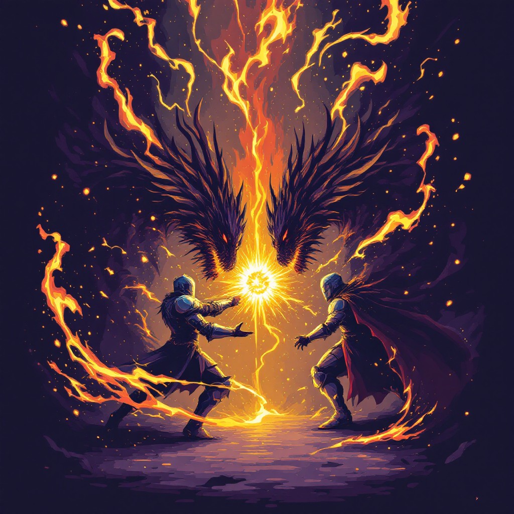 Free Magical Combat Scene Image - Magic, Flames, Duel | Download at ...