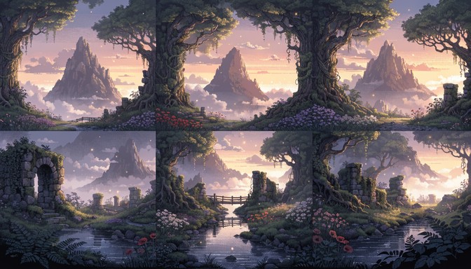 Free Pixelated Fantasy Landscape Image - Pixel, Landscape, Ruins ...