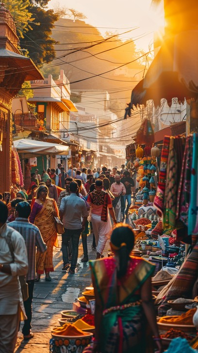 Market Setting Images Free Bustling Market Scene Image | Download at StockCake