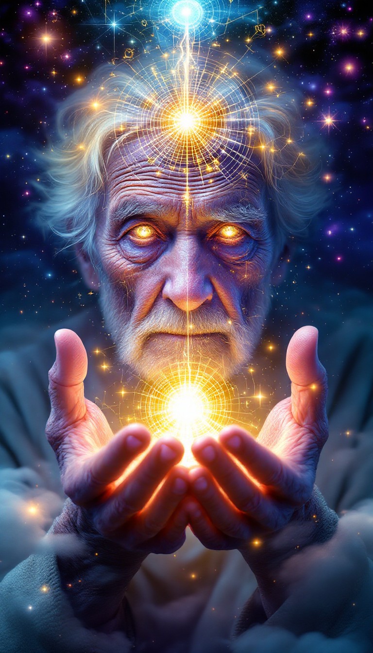 Free Cosmic Wisdom Glows Image - Elderly, Mystic, Cosmic | Download at ...
