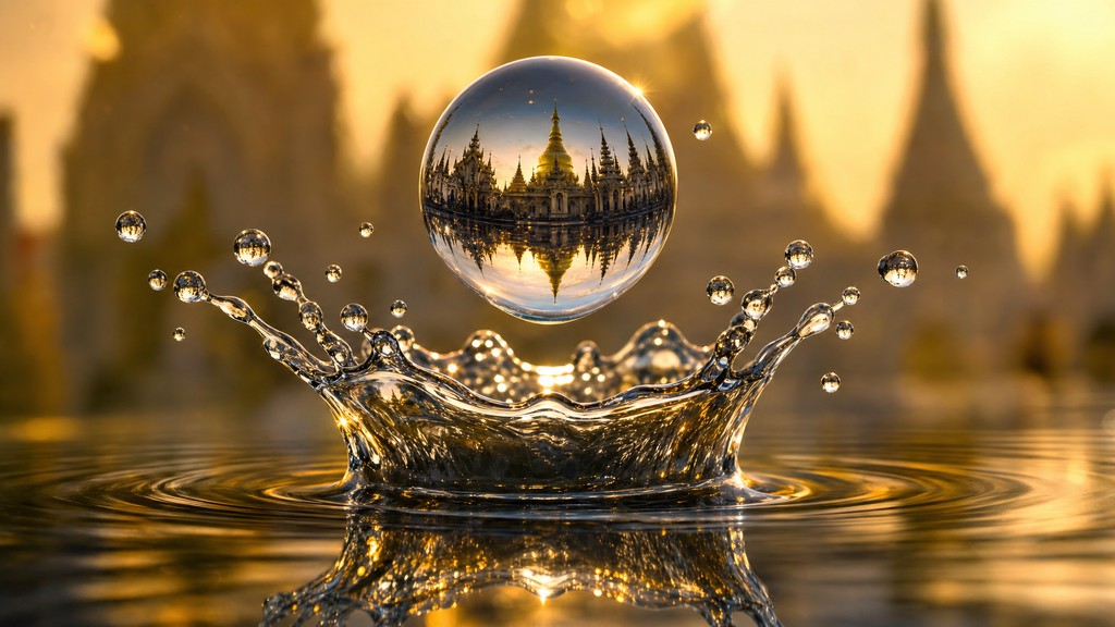 Droolet Download Golden Temple Droplet Image - Water, Droplet, Temple | StockCake