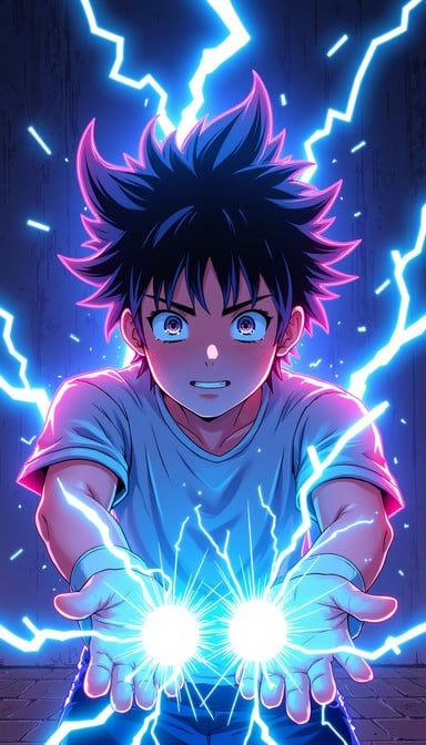 Free Electric Power Unleashed Image - Anime, Lightning