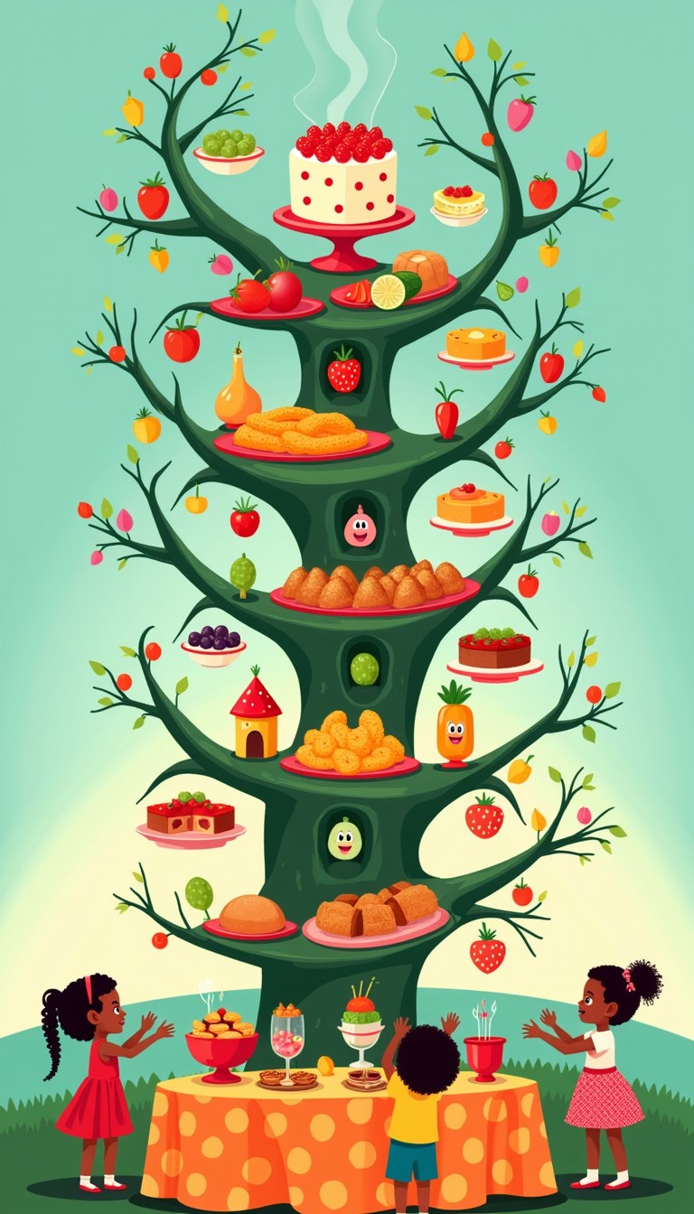 Free Magical Food Tree Image - Whimsical, Tree, Buffet | Download at ...