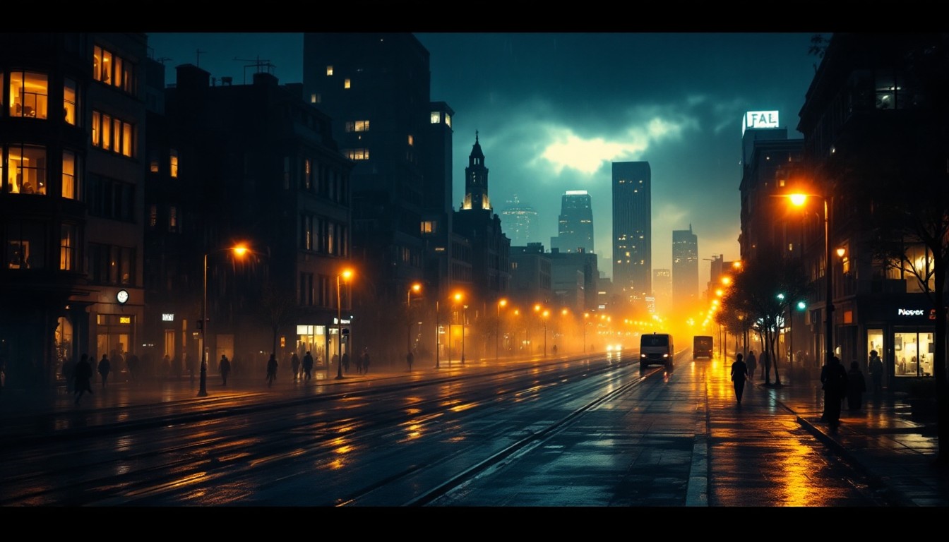 Free Rainy City Lights Image - Rain, City, Night | Download at StockCake