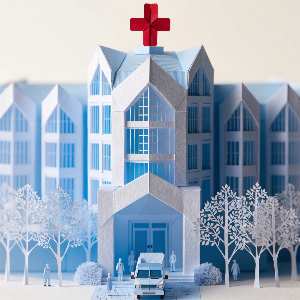 Free Paper Hospital Art Image - Papercraft, Origami, Hospital ...