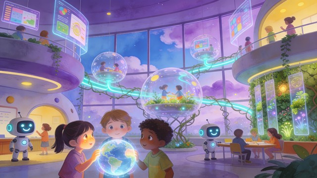 Free Future Learning Paradise Image - Futuristic, Classroom, Children ...
