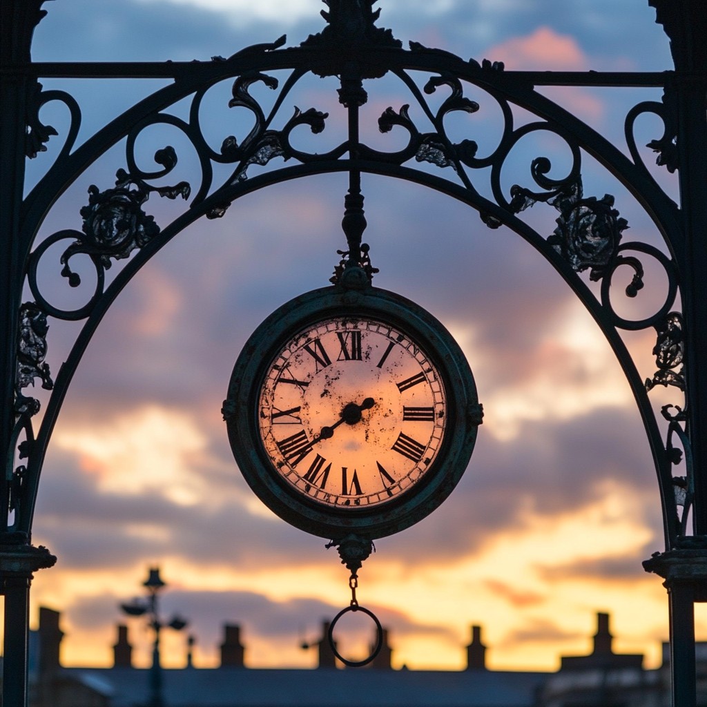 Free Elegant Sunset Clock Photo - Sunset, Clock, Elegance | Download at ...