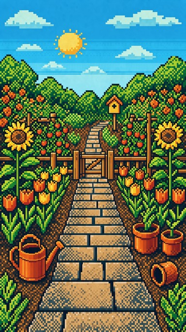 Download Sunflower Rows Digital Art for Free | StockCake