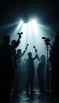 Free Media Spotlight Moment Image - Journalists, Reporters, Media ...