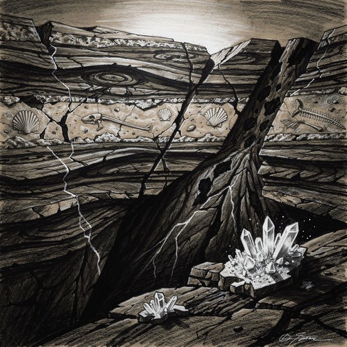 Free Ancient Earth Layers Image - Charcoal, Geological, Illustration ...