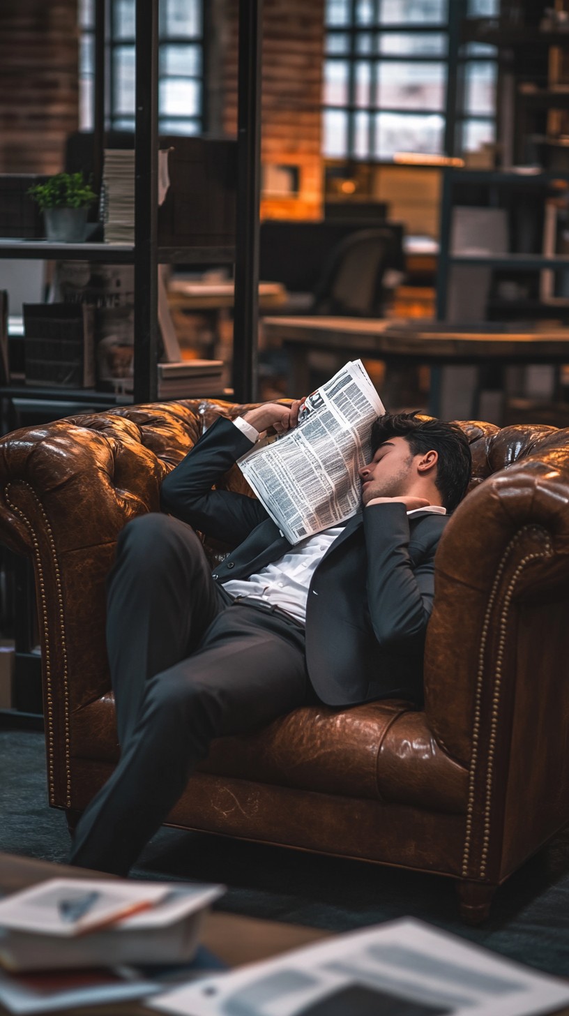 Free Man Napping Peacefully Image - Man, Napping, Leather | Download at ...