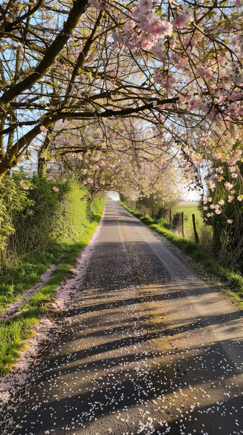 Spring Country Road Images Free Blossoming Country Road Image - Spring, Nature, Road | Download at ...