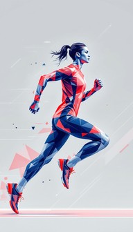 Running Geometrico Free Dynamic Geometric Runner Image - Runner, Geometric, Motion ...