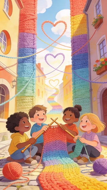 Free Children Knitting Together Image - Children, Knitting, Community ...