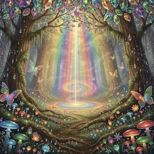 Free Rainbow Forest Magic Image - Fantasy, Forest, Rainbow | Download ...