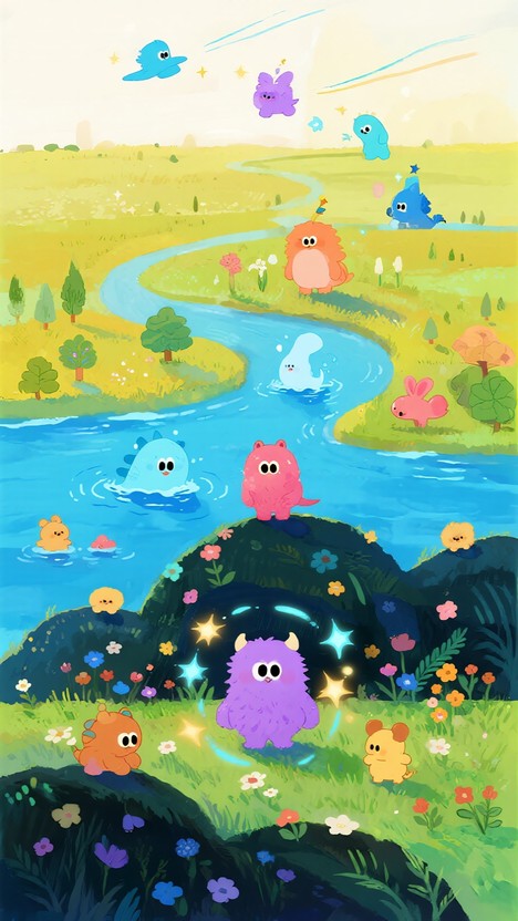 Free Colorful monster friends Image - Cute, Creatures, Monsters ...