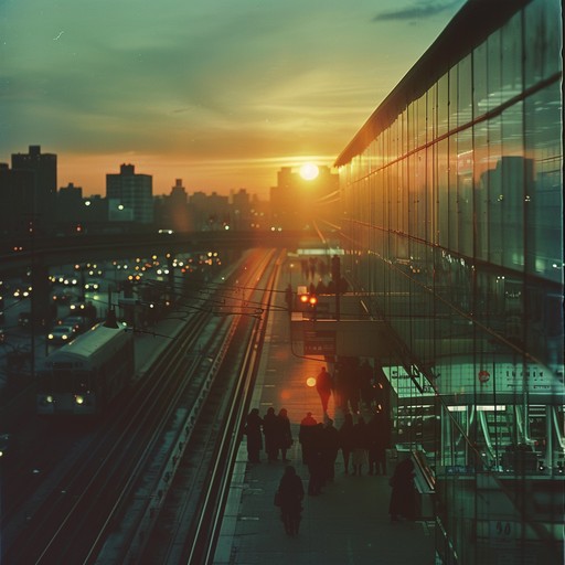 Free Sunset Commuter Scene Image - Sunset, Commuters, Cityscape ...