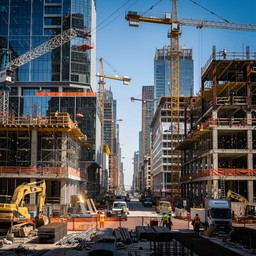 Free City Under Construction Image - Construction, Cranes, Skyscrapers ...
