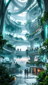 Free Futuristic Space Atrium Image - Space, Colony, Habitat | Download ...