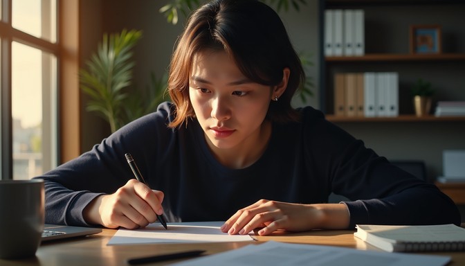 Work Intensely Free Deep in concentration Image - Concentration, Focus, Writing ...