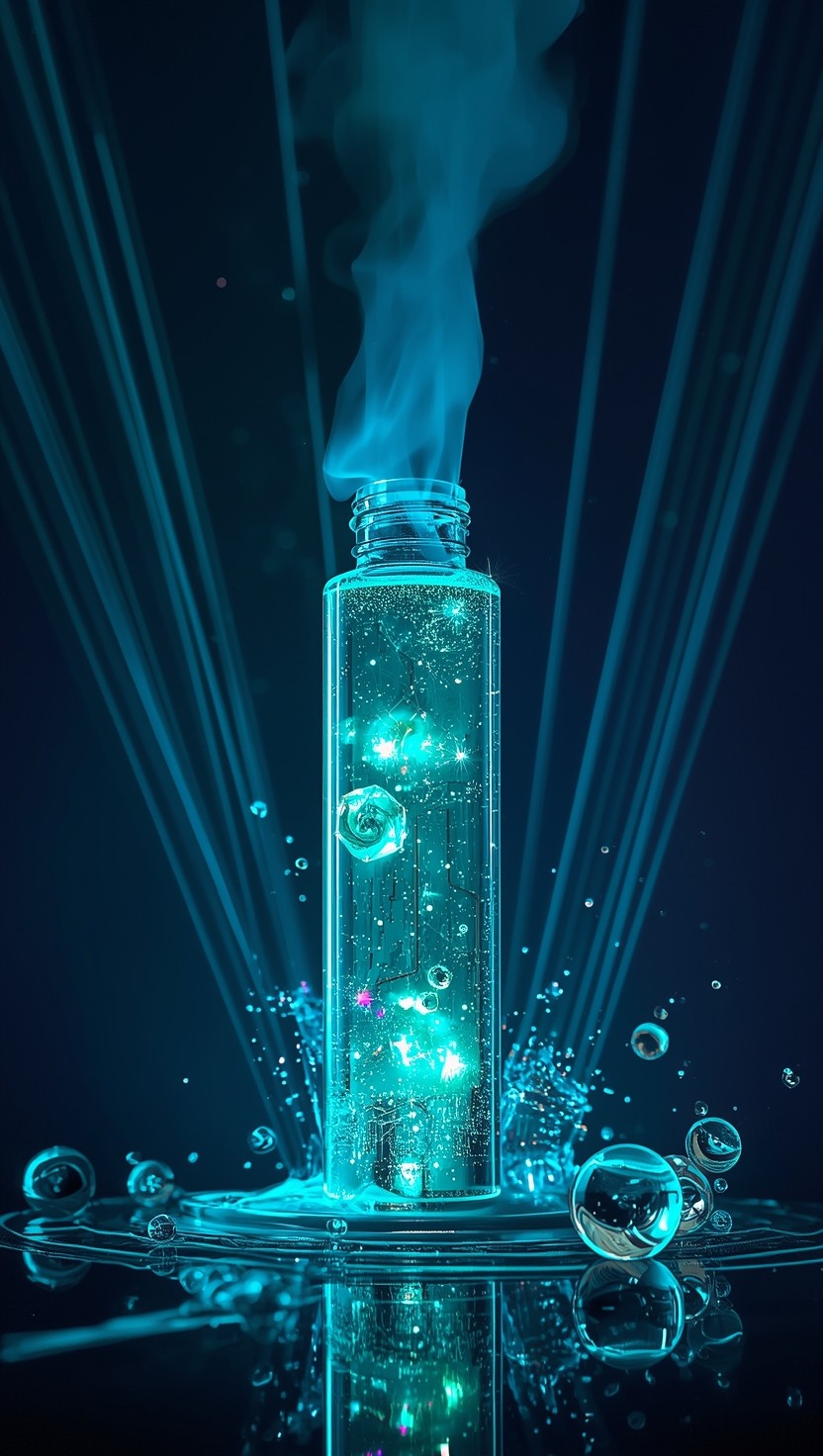 Free Luminous Teal Elixir Image - Bioluminescent, Teal, Serum ...