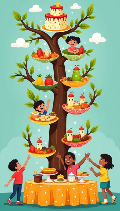 Free Magical Food Tree Image - Whimsical, Tree, Buffet | Download at ...