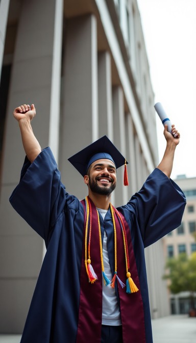 Triumphant Graduate Download Dreams Finally Realized Image - Graduation, Celebrate ...