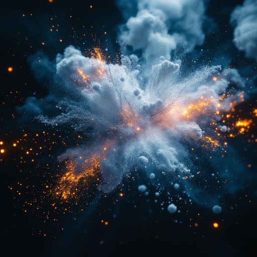 Dramatic cosmic explosion creates a mesmerizing display of light and ...